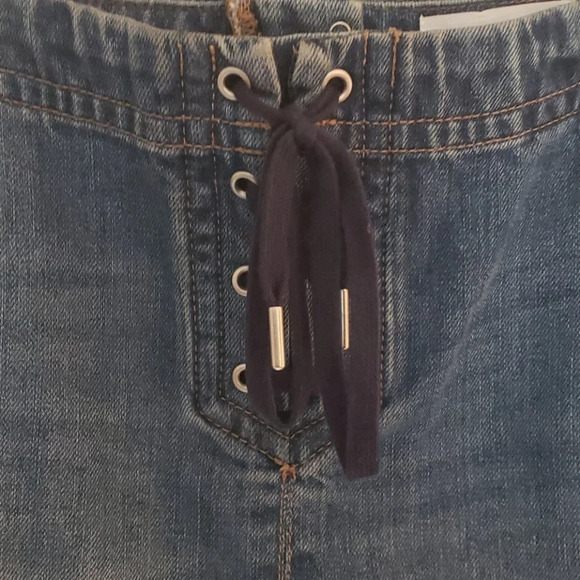 FinaL Sale Ann Taylor Loft Denim Skirt with Front Tie Detail - Picture 4 of 9